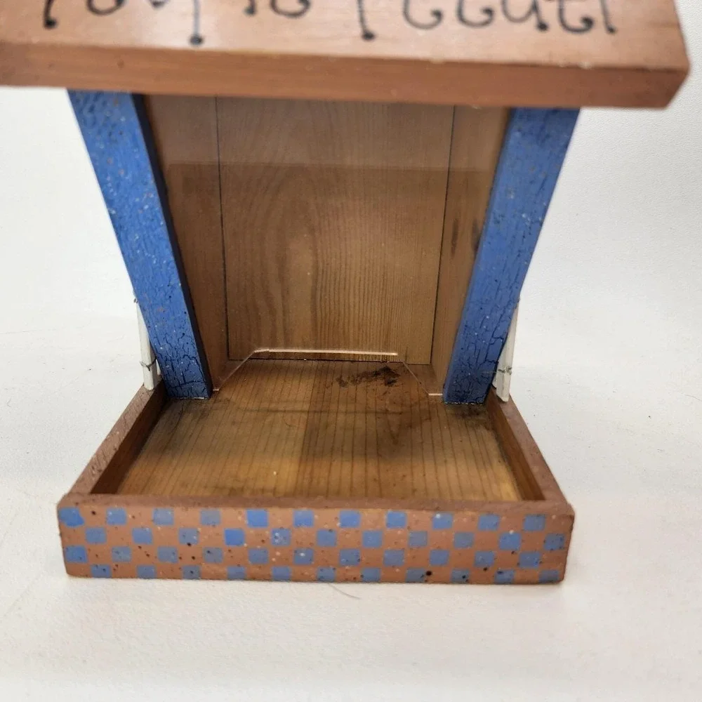 Custom Hand Painted Wild Bird Feeder House 9.5